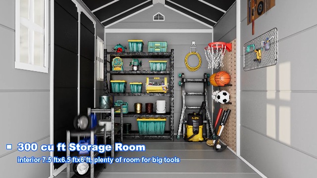 Amazon.com : 8x6 FT Resin Storage Sheds with Floor Windows